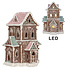 Kerst Huisje met LED-Verlichting Peperkoek Multicolor 14x20cm