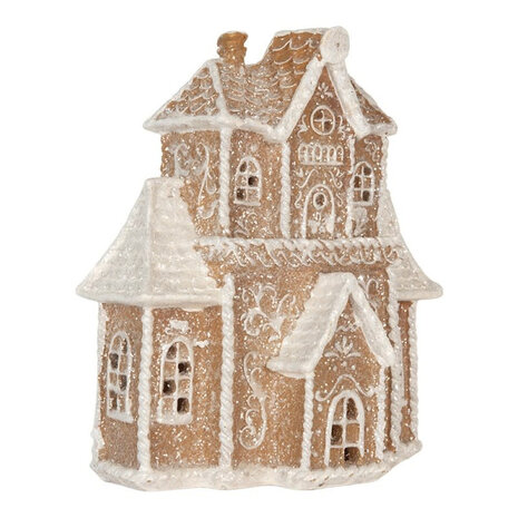 Melting Pot - Kerst Huisje met LED-Verlichting Peperkoek Multicolor 16x25cm