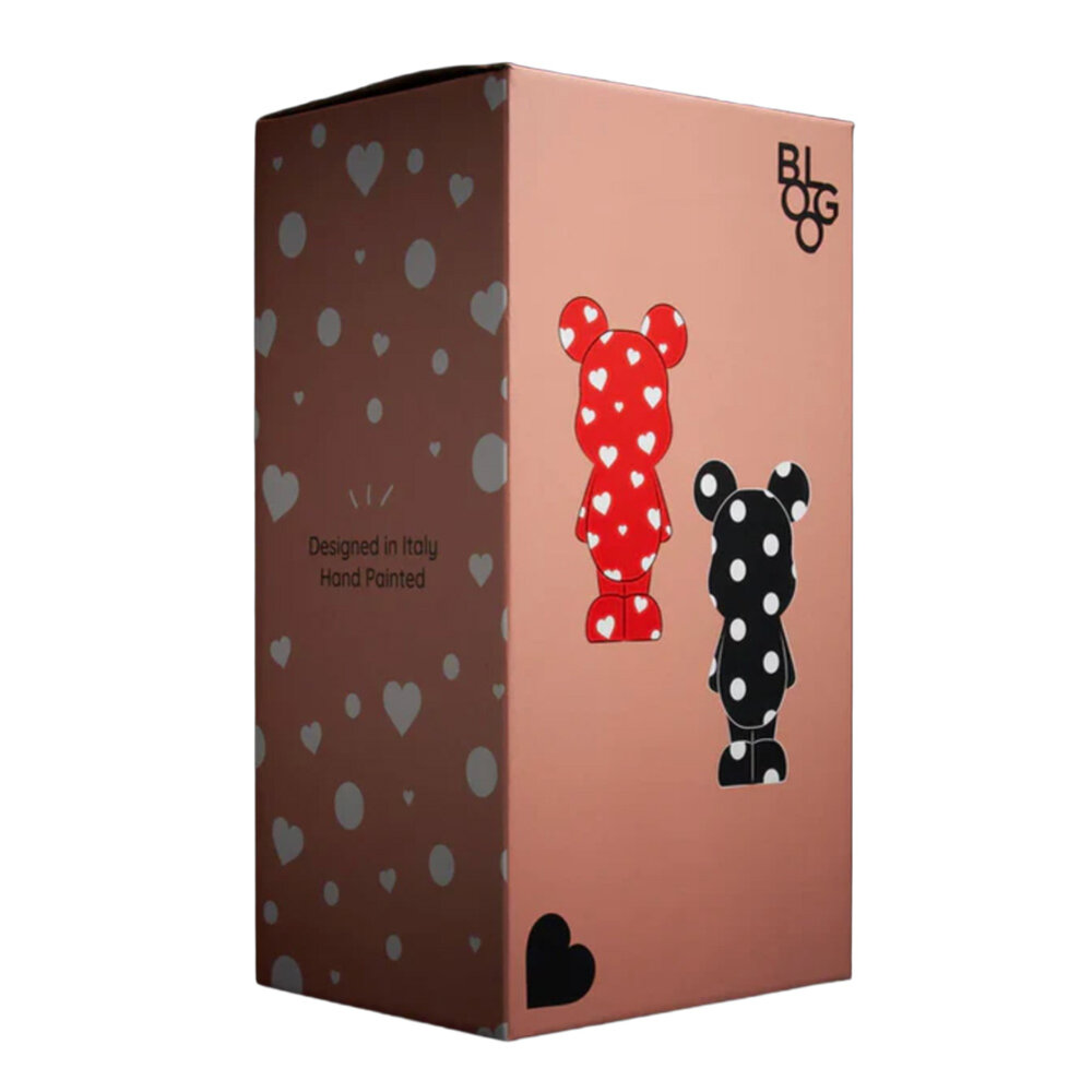 Blogo Design - Beeld Design Beer Zwart Stippen Wit 20x40cm spaarpot