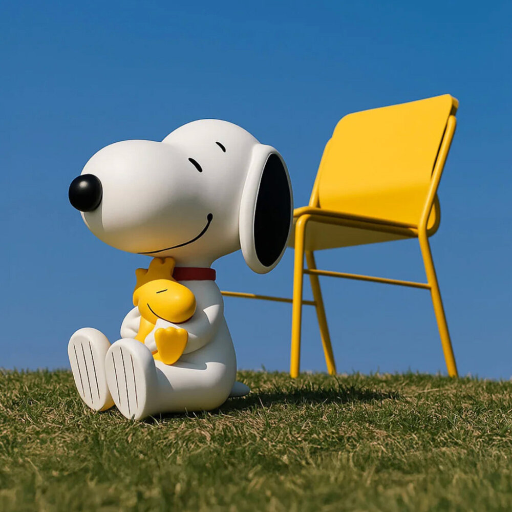 Blogo Design - Beeld Snoopy & Woodstock Wit Kunststof 14x25cm