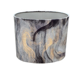 Colmore - Lampenkap Ovaal Streken Zilver op Taupe 30x20x25cm Colmore - Lampenkap Ovaal Streken Zilver op Taupe 30x20x25cm