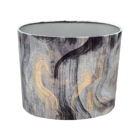 Colmore - Lampenkap Ovaal Streken Zilver op Taupe 30x20x25cm Colmore - Lampenkap Ovaal Streken Zilver op Taupe 30x20x25cm