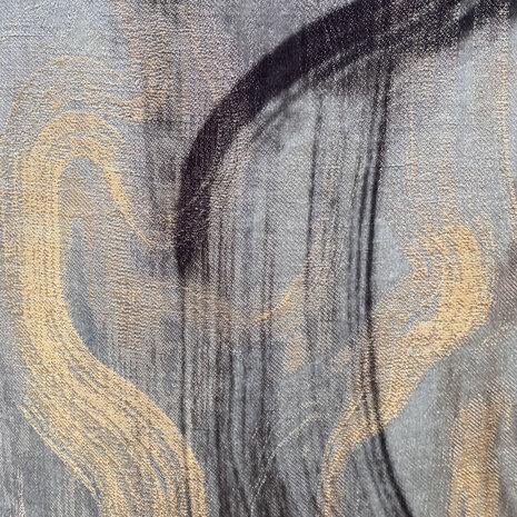 Colmore - Lampenkap Ovaal Streken Zilver op Taupe 30x20x25cm Colmore - Lampenkap Ovaal Streken Zilver op Taupe 30x20x25cm