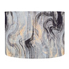 Colmore - Lampenkap Ovaal Streken Zilver op Taupe 50x33x35cm Colmore - Lampenkap Ovaal Streken Zilver op Taupe 50x33x35cm