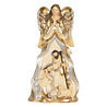Melting Pot - Beeld Kerst Engel met Kribbe Beige Goud 16x31cm Melting Pot - Beeld Kerst Engel met Kribbe Beige Goud 16x31cm