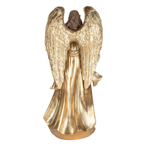 Melting Pot - Beeld Kerst Engel met Krans Goud 16x35cm