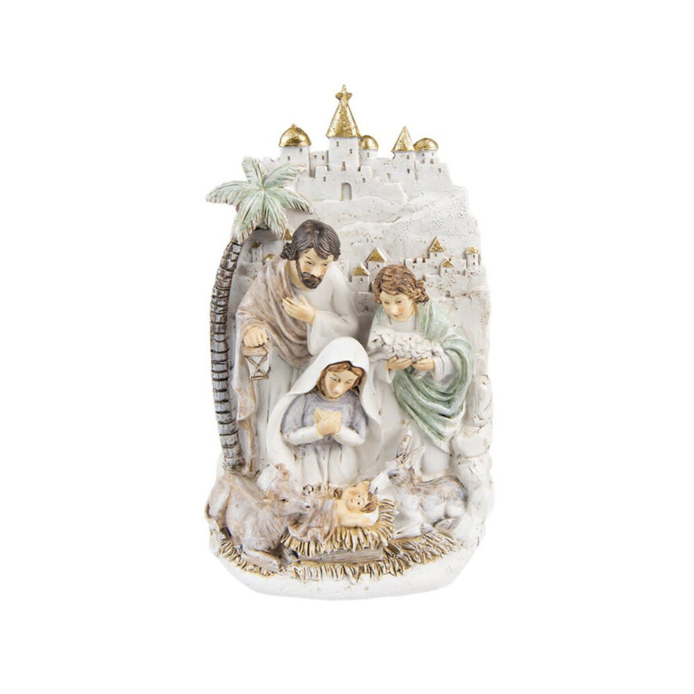 Melting Pot - Beeldje 3-D Kerst Kribbe Bethlehem Kunststof 18x25cm