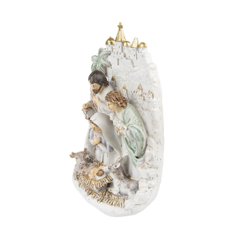 Melting Pot - Beeldje 3-D Kerst Kribbe Bethlehem Kunststof 18x25cm