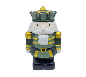 Melting Pot - Pot met Deksel Notenkraker King Groen 17x26cm Melting Pot - Pot met Deksel Notenkraker King Groen 17x26cm