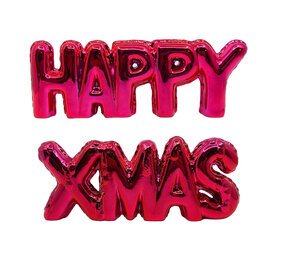 Melting Pot - Kerst Ballon Letters Happy Xmas Rood 31x11cm + 27x11cm Melting Pot - Kerst Ballon Letters Happy Xmas Rood 31x11cm + 27x11cm