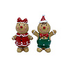 Melting Pot - Beeldjes Kerst Peperkoek Meisje en Jongen 8x13cm set Melting Pot - Beeldjes Kerst Peperkoek Meisje en Jongen 8x13cm set