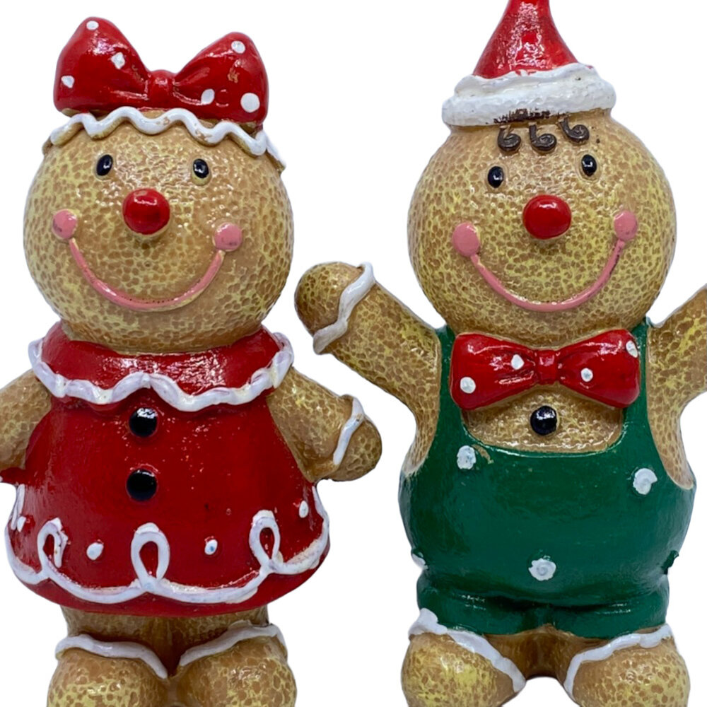 Melting Pot - Beeldjes Kerst Peperkoek Meisje en Jongen 8x13cm set Melting Pot - Beeldjes Kerst Peperkoek Meisje en Jongen 8x13cm set