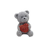 Melting Pot - Beeldje Teddy Beertje met Hartje Zilver Glitter 6x10cm Melting Pot - Beeldje Teddy Beertje met Hartje Zilver Glitter 6x10cm