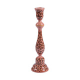Imbarro - Kandelaar Flori Roze Hout 6x30cm handbeschilderd Imbarro - Kandelaar Flori Roze Hout 6x30cm handbeschilderd
