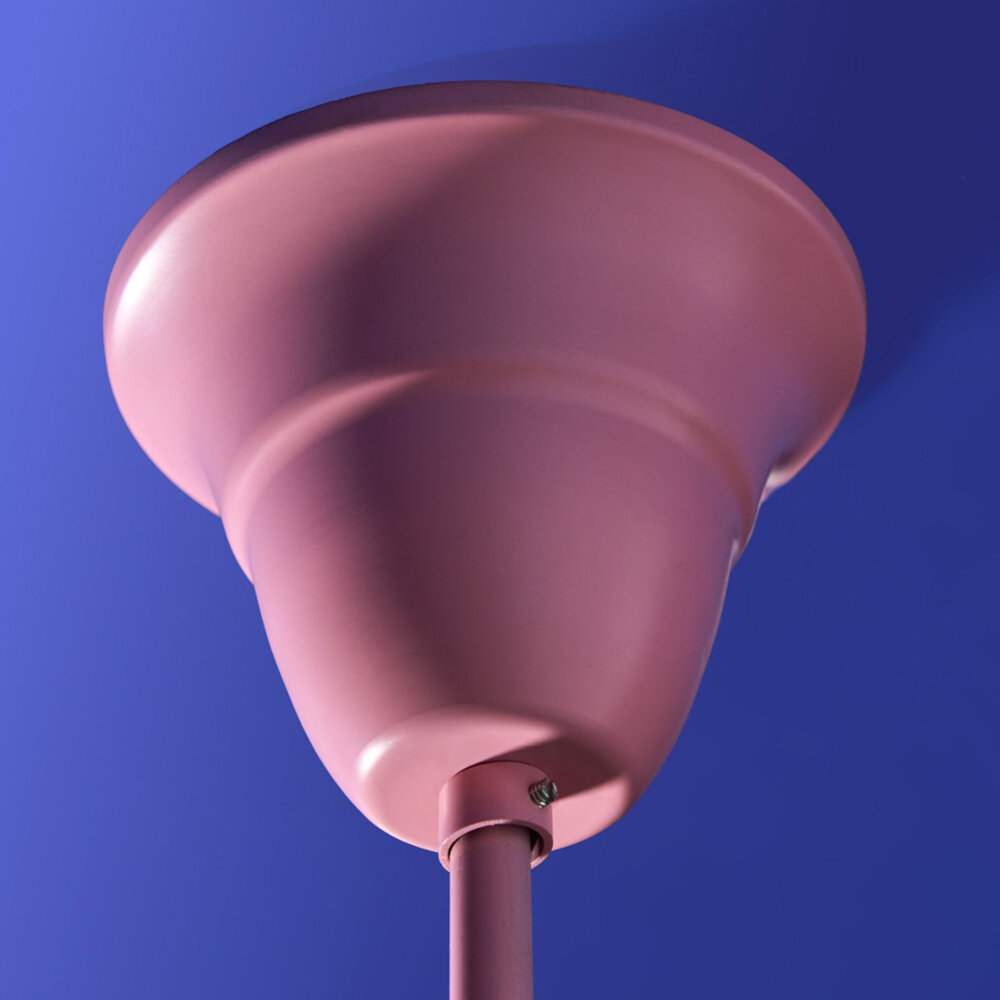 Werns - Kroonluchter Licht Roze Glas 48x54cm met 5 lampen