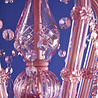 Werns - Kroonluchter Licht Roze Glas 48x54cm met 5 lampen