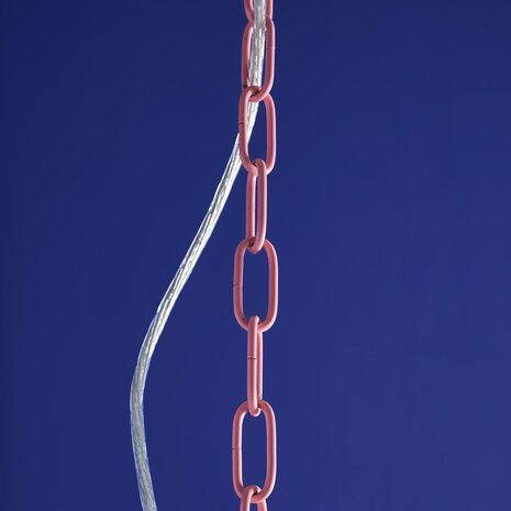 Werns - Kroonluchter Licht Roze Glas 48x54cm met 5 lampen