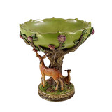 Werns - Schaal met Boom en Hertjes Groen Multicolor 28x30cm Werns - Schaal met Boom en Hertjes Groen Multicolor 28x30cm