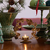 Imbarro - Waxinehouder Mirre Antiek Goud Metaal 18x16cm Imbarro - Waxinehouder Mirre Antiek Goud Metaal 18x16cm