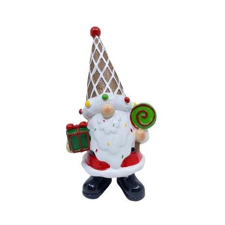 Melting Pot - Beeld Kerst Kabouter Cadeau Multicolor 13x23cm Melting Pot - Beeld Kerst Kabouter Cadeau Multicolor 13x23cm