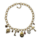 Melting Pot Exclusive - Ketting Yvi met Bedels Verguld RVS 50cm Melting Pot Exclusive - Ketting Yvi met Bedels Verguld RVS 50cm