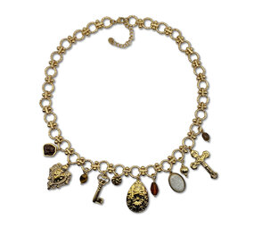 Melting Pot Exclusive - Sieraad Ketting Yvi met Bedels Goud RVS 50cm Melting Pot Exclusive - Sieraad Ketting Yvi met Bedels Goud RVS 50cm