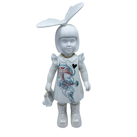 Lammers en Lammers - Femke met Vlinder en Handtas Porselein 14x34cm design B Lammers en Lammers - Femke met Vlinder en Handtas Porselein 14x34cm design B