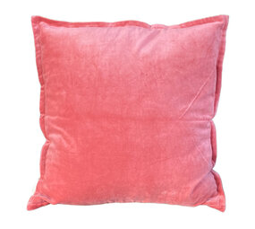 Melting Pot - Sierkussen Coral Velours 50x50cm met bies Melting Pot - Sierkussen Coral Velours 50x50cm met bies