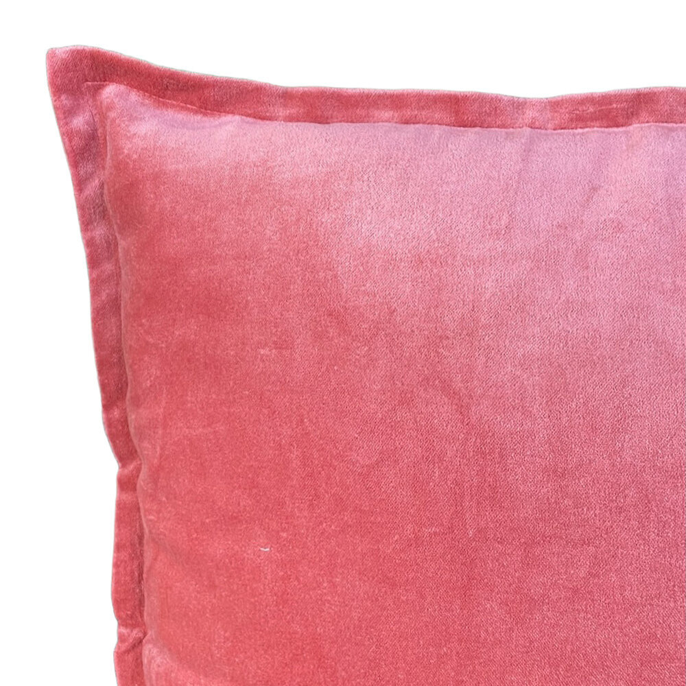 Melting Pot - Sierkussen Coral Velours 50x50cm met bies Melting Pot - Sierkussen Coral Velours 50x50cm met bies