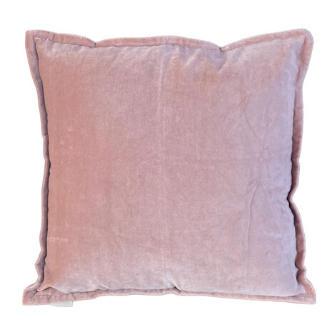 Melting Pot - Sierkussen Mauve Velours 50x50cm met bies Melting Pot - Sierkussen Mauve Velours 50x50cm met bies
