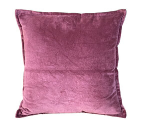 Melting Pot - Sierkussen Bordeaux Velours 50x50cm met bies Melting Pot - Sierkussen Bordeaux Velours 50x50cm met bies