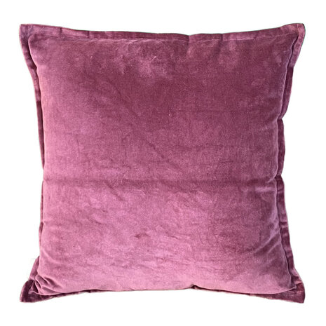 Melting Pot - Sierkussen Bordeaux Velours 50x50cm met bies Melting Pot - Sierkussen Bordeaux Velours 50x50cm met bies