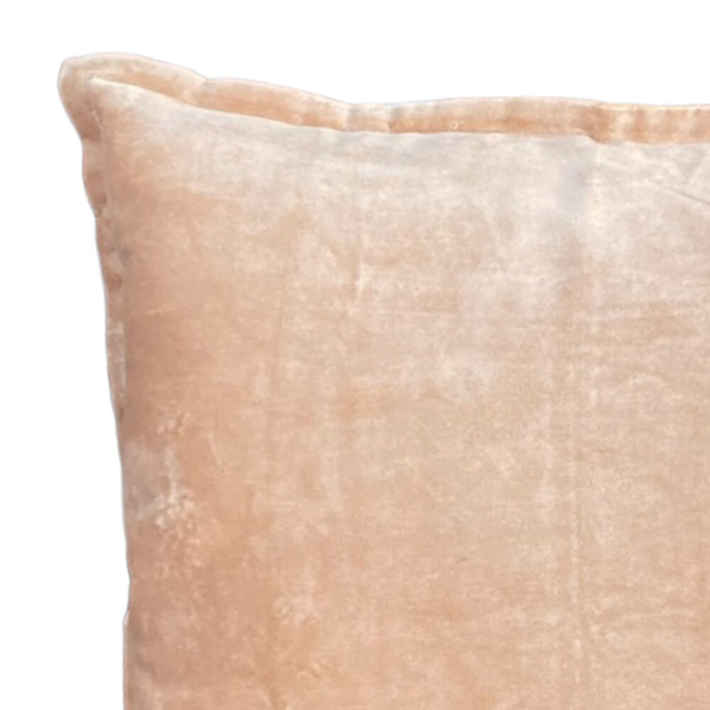 Melting Pot - Sierkussen Beige Melee Velours 50x50cm met bies Melting Pot - Sierkussen Beige Melee Velours 50x50cm met bies