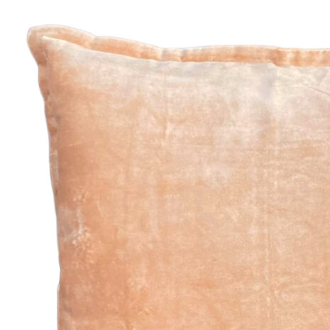 Melting Pot - Sierkussen Peach Velours 50x50cm met bies Melting Pot - Sierkussen Peach Velours 50x50cm met bies