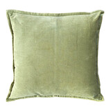 Melting Pot - Sierkussen Olijf Groen Velours 50x50cm met bies