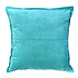 Sierkussen Aqua Groen Velours 50x50cm met bies Sierkussen Aqua Groen Velours 50x50cm met bies