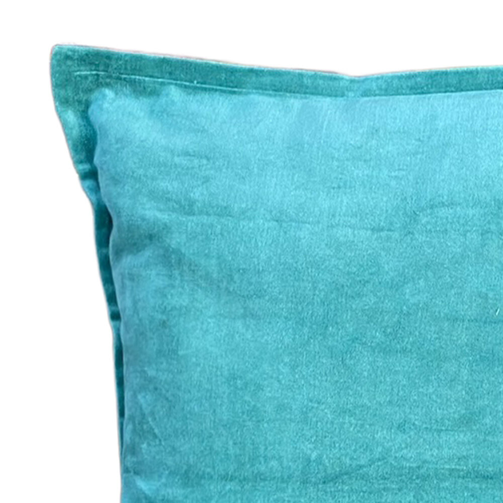 Melting Pot - Sierkussen Aqua Groen Velours 50x50cm met bies Melting Pot - Sierkussen Aqua Groen Velours 50x50cm met bies