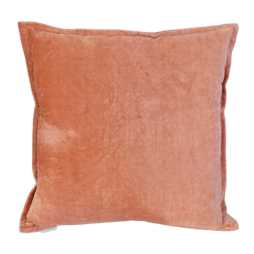 Melting Pot - Sierkussen Noten Bruin Velours 50x50cm met bies Melting Pot - Sierkussen Noten Bruin Velours 50x50cm met bies