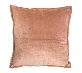 Melting Pot - Sierkussen Mokka Velours 50x50cm met bies Melting Pot - Sierkussen Mokka Velours 50x50cm met bies