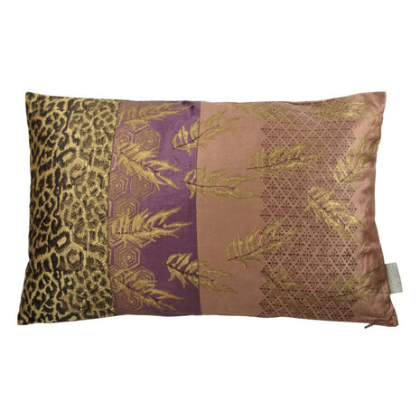 Melting Pot - Sierkussen Tenera Panter-Bordeaux-Goud Fluweel 60x40cm Melting Pot - Sierkussen Tenera Panter-Bordeaux-Goud Fluweel 60x40cm