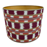 Melting Pot - Lampenkap Frida Bordeaux Oranje 40x30cm met kaki bies Melting Pot - Lampenkap Frida Bordeaux Oranje 40x30cm met kaki bies