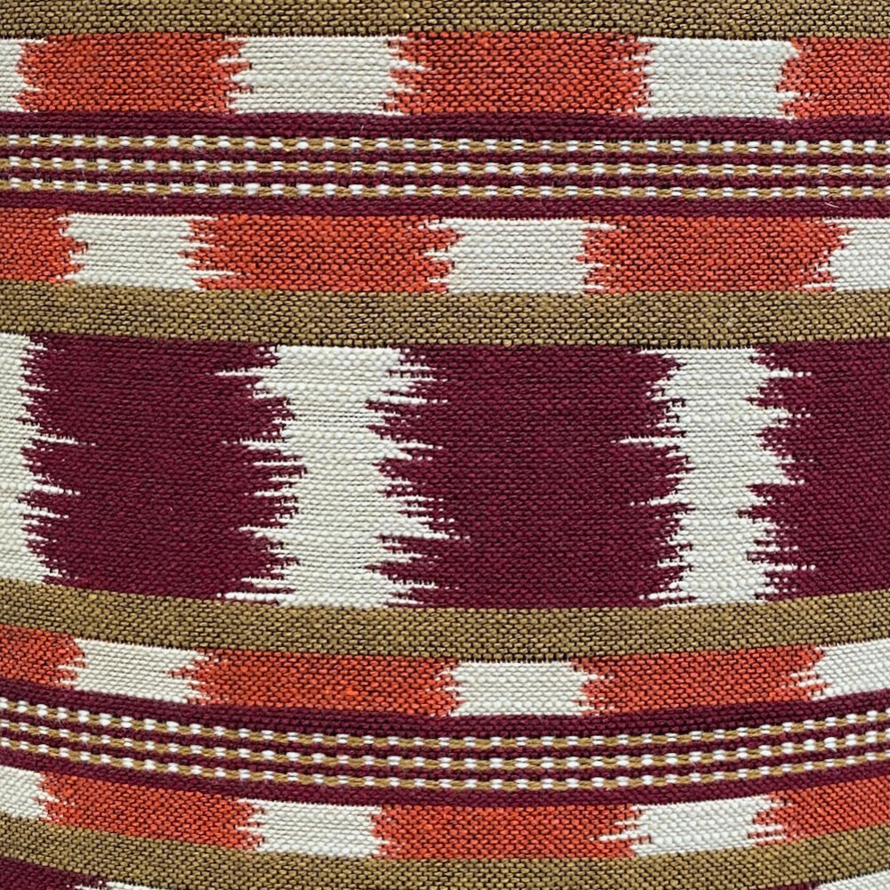 Melting Pot - Lampenkap Frida Bordeaux Oranje 40x30cm met kaki bies Melting Pot - Lampenkap Frida Bordeaux Oranje 40x30cm met kaki bies