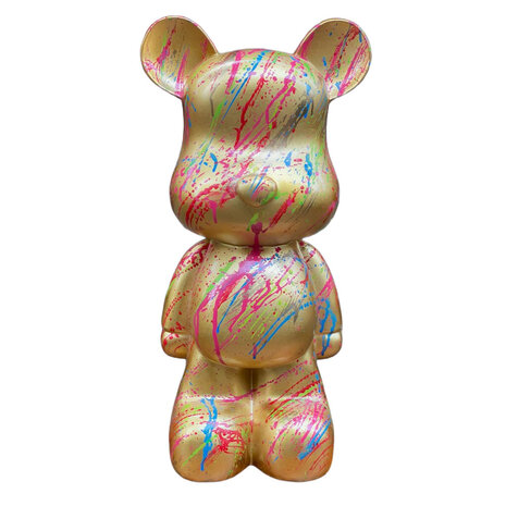 Melting Pot - Beeld Design Beer Goud Splash Multicolor 26x47cm