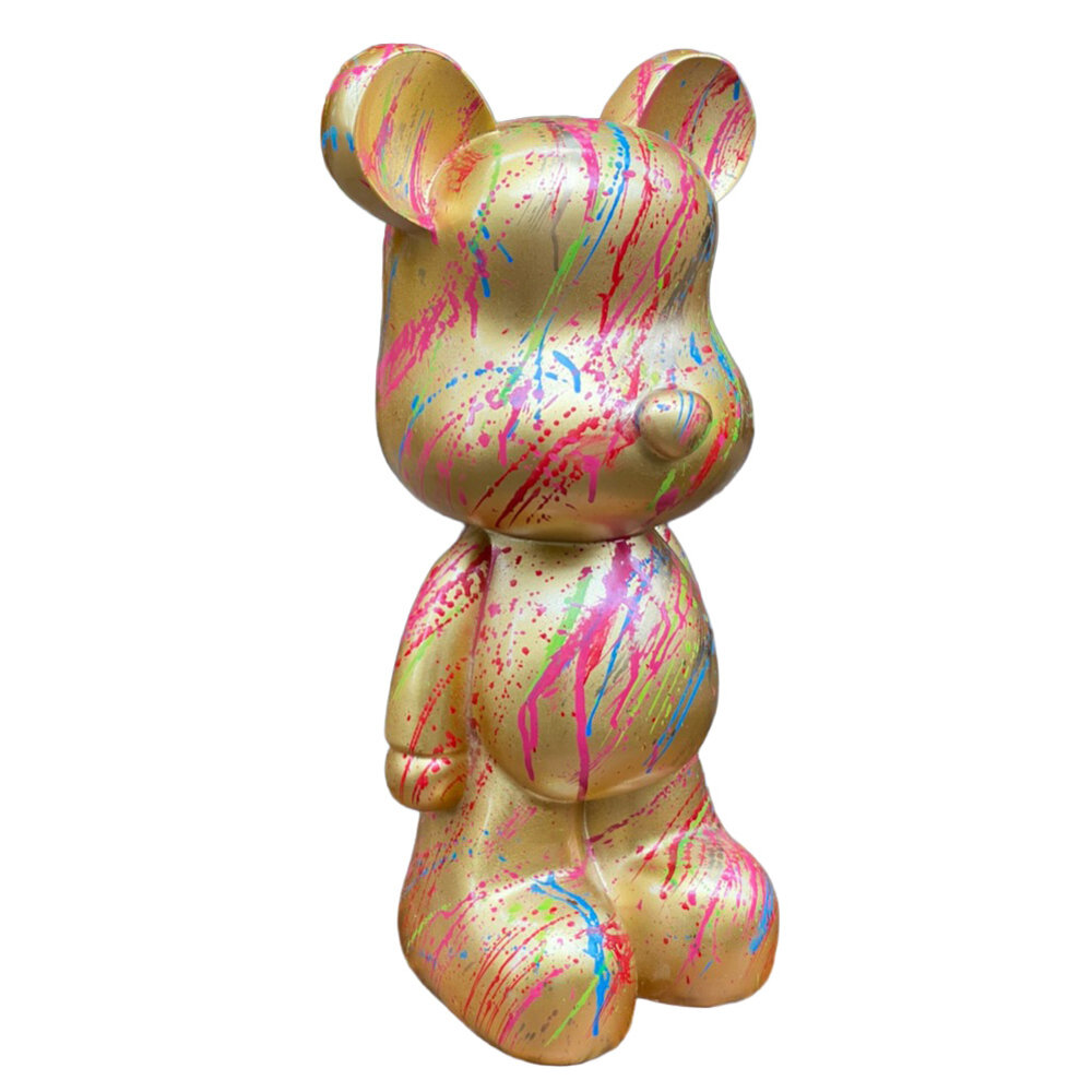 Melting Pot - Beeld Design Beer Goud Splash Multicolor 26x47cm