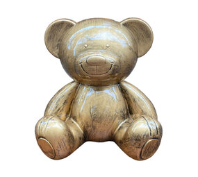 Melting Pot - Beeld Design Teddy Beer Zittend Antiek Goud 35x29cm Melting Pot - Beeld Design Teddy Beer Zittend Antiek Goud 35x29cm