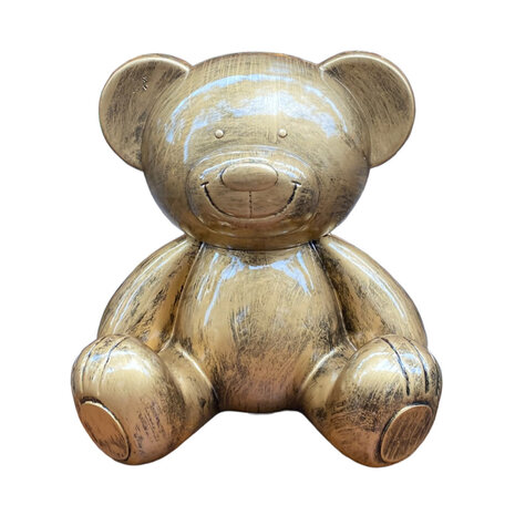 Melting Pot - Beeld Design Teddy Beer Zittend Antiek Goud 35x29cm Melting Pot - Beeld Design Teddy Beer Zittend Antiek Goud 35x29cm