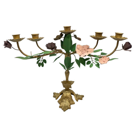 Melting Pot - Kandelaar Ali Multicolor Metaal 53x30cm 5-houders Melting Pot - Kandelaar Ali Multicolor Metaal 53x30cm 5-houders