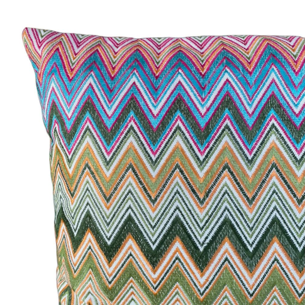 Colmore - Sierkussen Chevron Zigzag Multicolor Katoen 50x50cm Colmore - Sierkussen Chevron Zigzag Multicolor Katoen 50x50cm