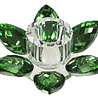Werns - Kandelaar Lotus Kristal Groen Glas 11x4cm Werns - Kandelaar Lotus Kristal Groen Glas 11x4cm