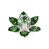 Werns - Kandelaar Lotus Kristal Groen Glas 11x4cm Werns - Kandelaar Lotus Kristal Groen Glas 11x4cm
